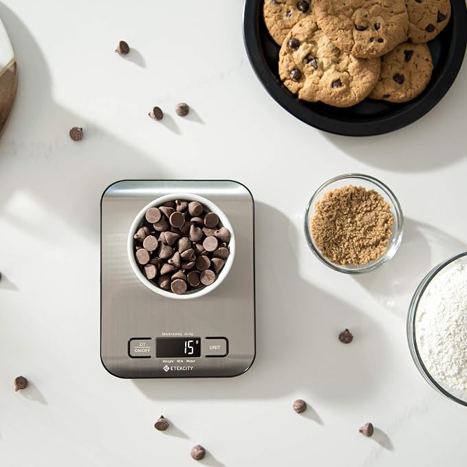 Báscula de Cocina Digital Etekcity – Acero Inoxidable 304, 11 lbs