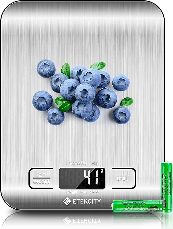 Báscula de Cocina Digital Etekcity – Acero Inoxidable 304, 11 lbs