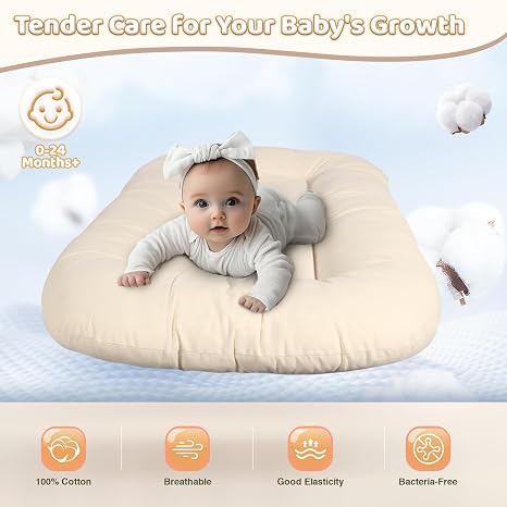 Cojín de Apoyo para Bebés – Algodón Orgánico Suave