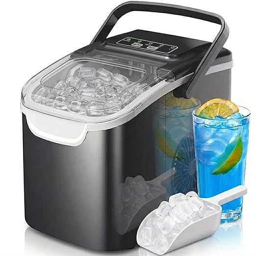 Crzoe Máquina de Hielo – Rápida, Silenciosa y Autolimpiable