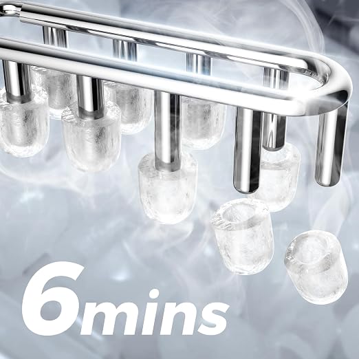 Crzoe Máquina de Hielo – Rápida, Silenciosa y Autolimpiable