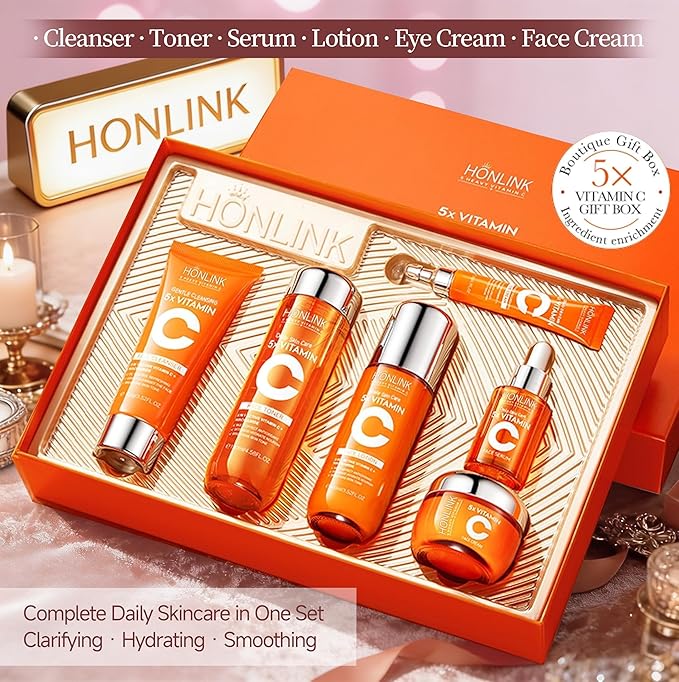Set Facial 6 Piezas Vitamina C y Niacinamida