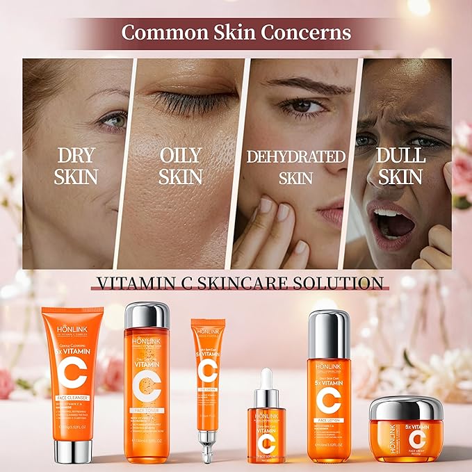 Set Facial 6 Piezas Vitamina C y Niacinamida