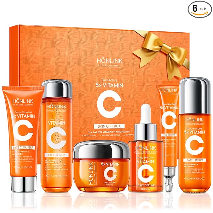Set Facial 6 Piezas Vitamina C y Niacinamida