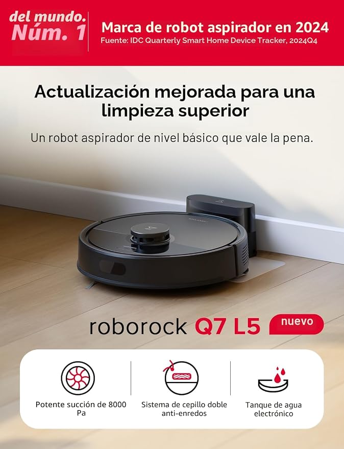 Roborock Q7 Robot Aspirador 8000Pa – LiDAR
