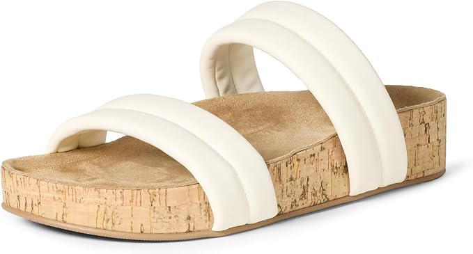 Amazon Essentials Sandalias de corcho con dos correas para mujer