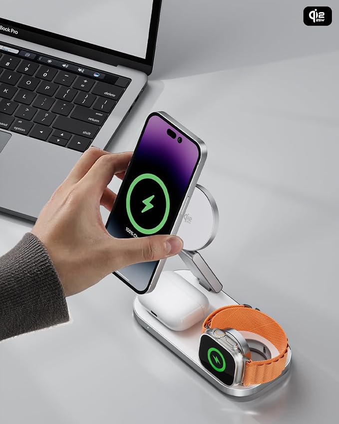 Cargador Inalámbrico 3 en 1 MagSafe – iPhone, Watch