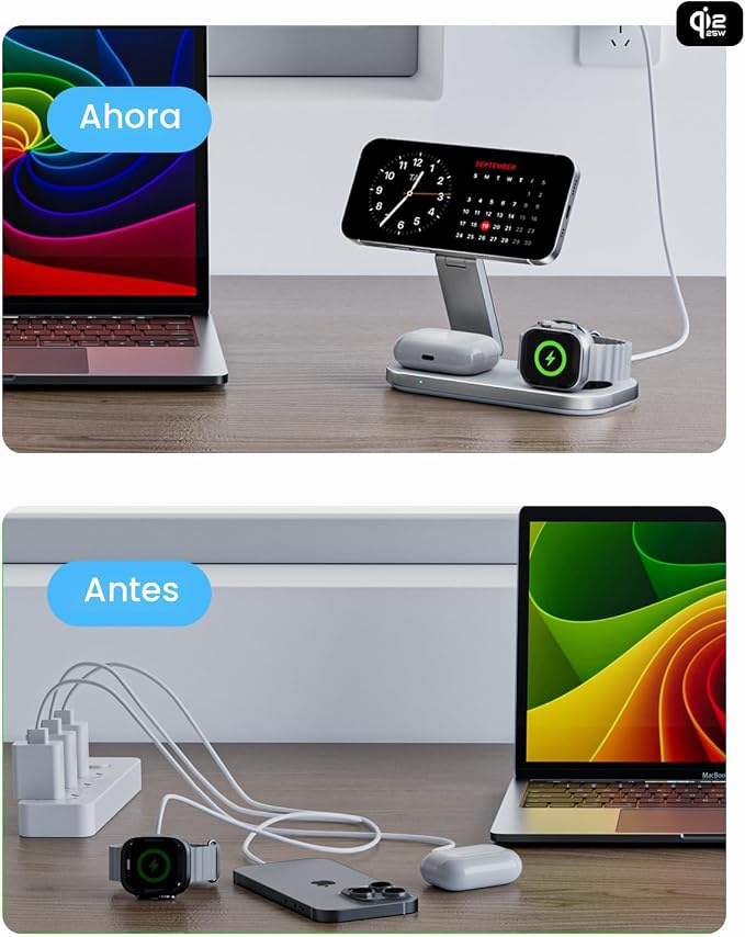 Cargador Inalámbrico 3 en 1 MagSafe – iPhone, Watch