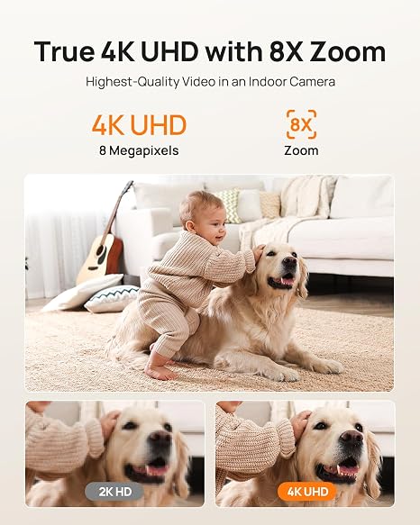 Cámara WiFi 4K Interior – Seguimiento Automático 360°