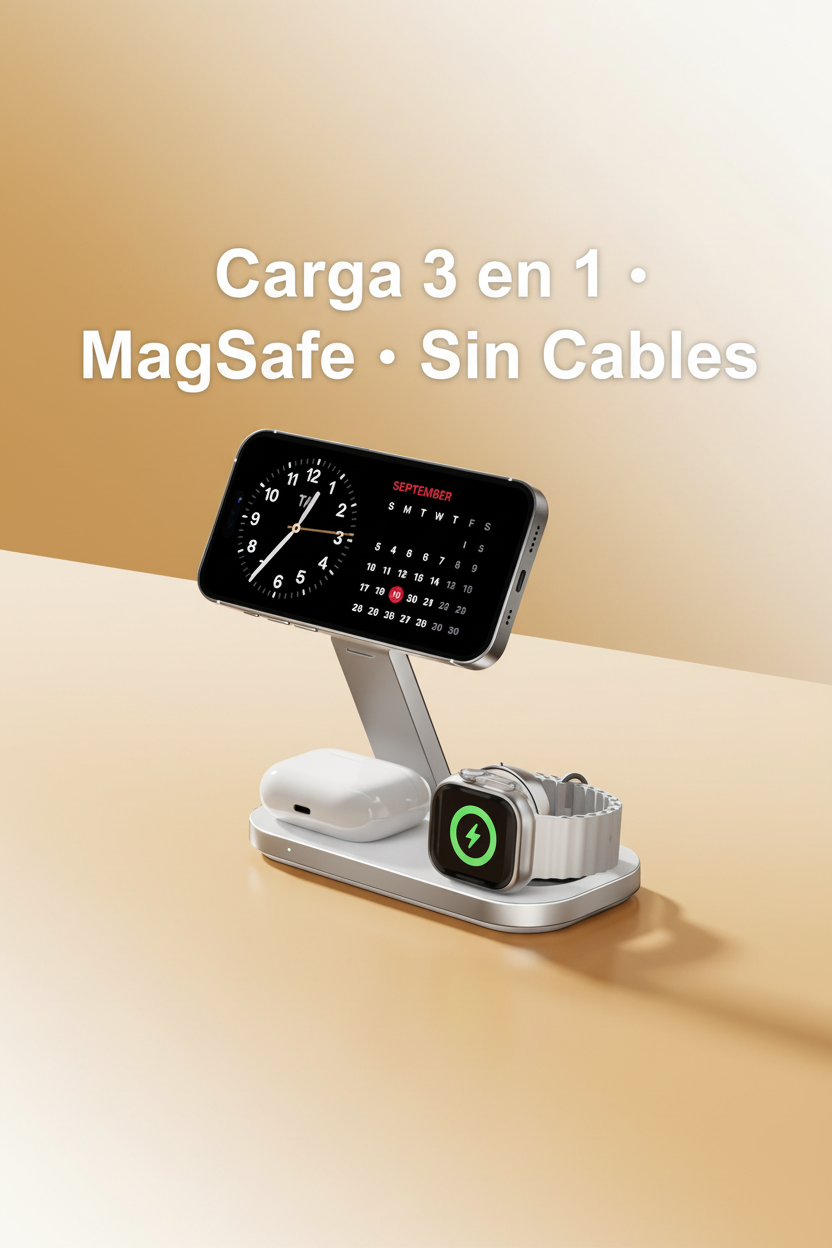 Cargador Inalámbrico 3 en 1 MagSafe Pinterest